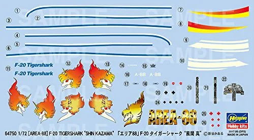 Area 88 - F-20 Tigershark - 1/72 (Hasegawa)ㅤ – Hasegawa – ActionFigureBrasil