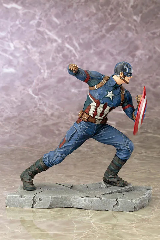 ARTFX+ - Captain America Civil War: Captain America Civil War 1/10 Easy Assembly Kitㅤ – Kotobukiya – ActionFigureBrasil