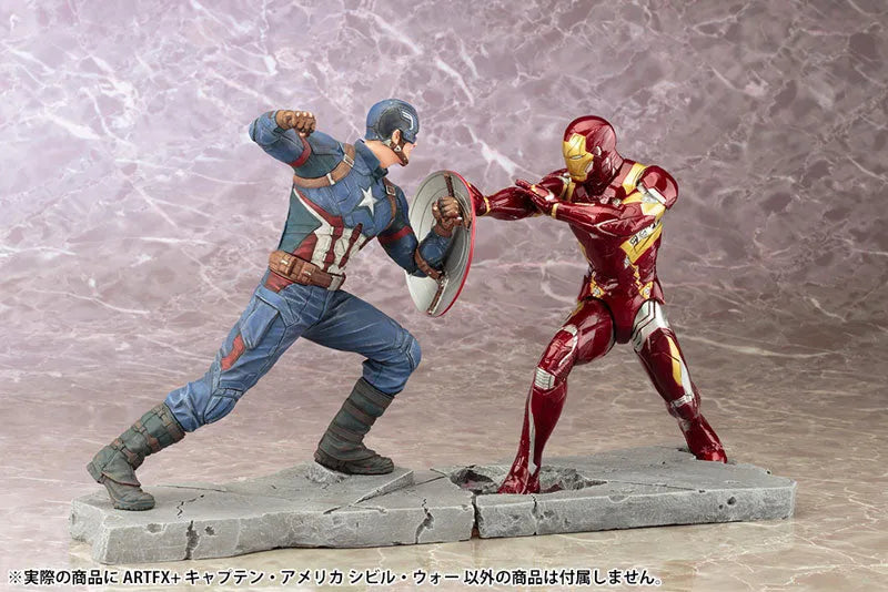 ARTFX+ - Captain America Civil War: Captain America Civil War 1/10 Easy Assembly Kitㅤ – Kotobukiya – ActionFigureBrasil