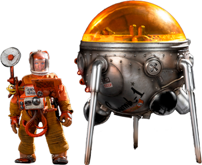 Astronaut and Sputnik 1 – Damtoys – ActionFigure Brasil — close