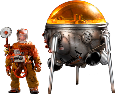 Astronaut and Sputnik 1 – Damtoys – ActionFigure Brasil