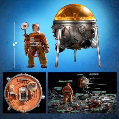 Astronaut and Sputnik 1 – Damtoys – ActionFigure Brasil — acessórios
