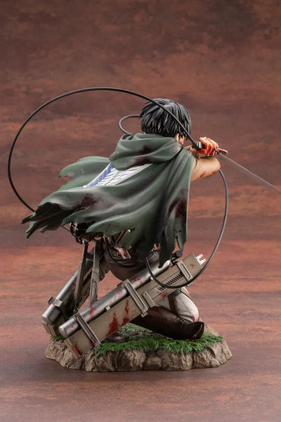 Attack on Titan: Shingeki no Kyojin - Levi - ARTFX J - 1/7 - Fortitude ver. - 2022 Re-release (Kotobukiya)ㅤ – Kotobukiya – ActionFigureBrasil — com base expositora