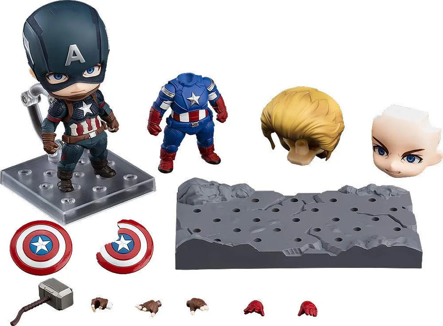 Avengers: Endgame - Captain America - Nendoroid #1218-DX - Endgame Edition, DX Ver. (Good Smile Company)ㅤ – Good Smile Company – ActionFigureBrasil