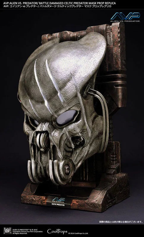 AVP Alien vs Predator Battle Damaged Celtic Predator Mask Prop Replicaㅤ – CoolProps – ActionFigureBrasil