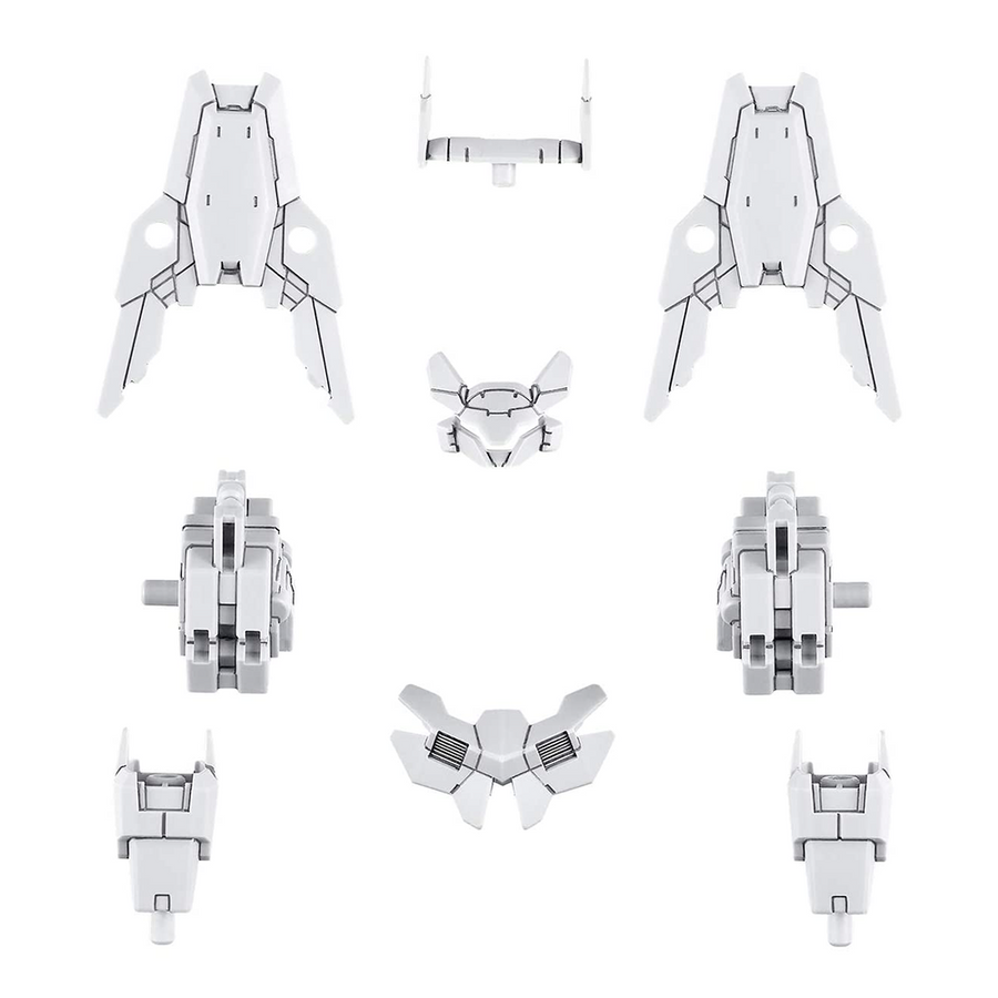 BONECO BANDAI MOBILE SUIT GUNDAM OPTION ARMOR FOR COMMANDER - OP 29 (WHITE)