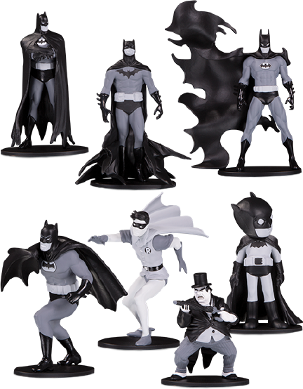 Batman Black & White Set of 7 Mini Figures - LIMITED EDITION – DC Direct – ActionFigure Brasil