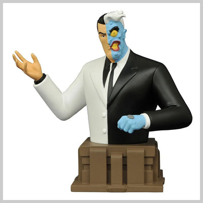 Batman: The Animated Series - DC Mini Bust: Two Faceㅤ – Diamond Select Toys – ActionFigureBrasil — ângulo diferente