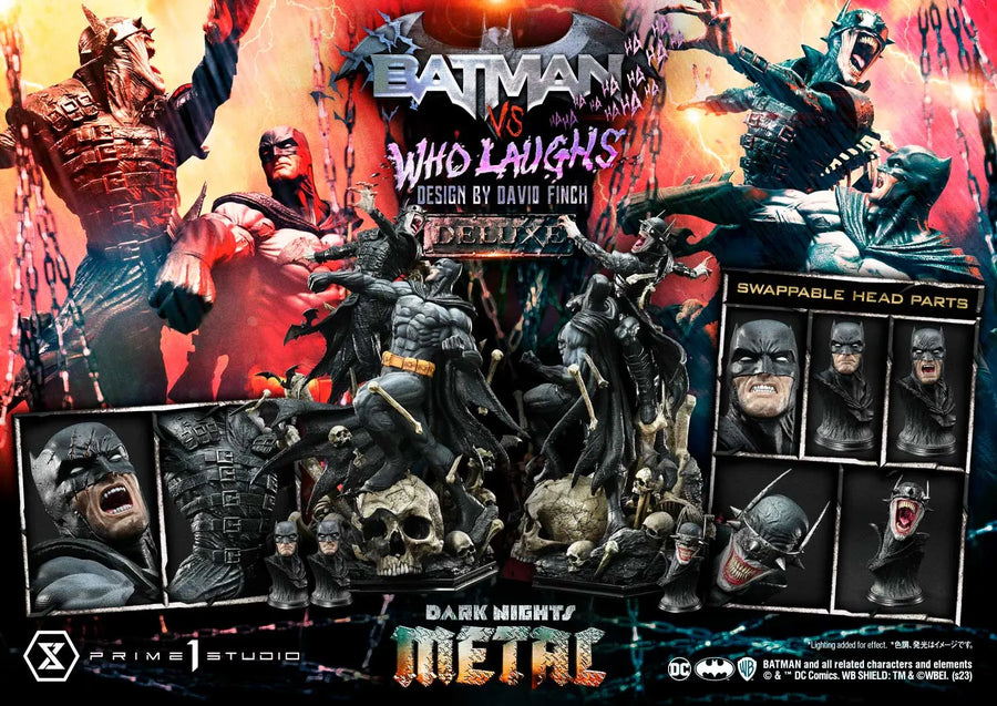 Batman versus Batman Who Laughs (Deluxe Version) Dark Nights: Metal (Comics) – Prime1Studio – ActionFigure Brasil