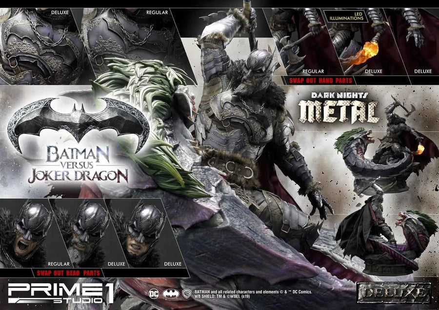 Batman Versus Joker Dragon (Deluxe Version) Dark Nights: Metal (Comics) – Prime1Studio – ActionFigure Brasil