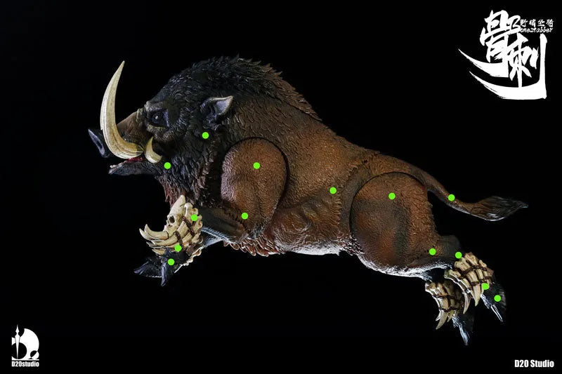 Battle Boar - Bone Spikes - Brown - 1/12 (D20studio)ㅤ – D20 Studio – ActionFigureBrasil