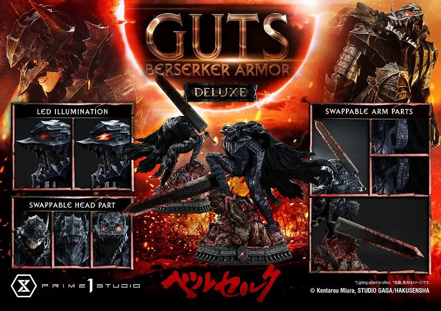 Berserk - Guts - Ultimate Premium Masterline - 1/4 - Berserker Armor, Grunbeld VS Guts, DX Version (Prime 1 Studio)ㅤ – Prime 1 Studio – ActionFigureBrasil