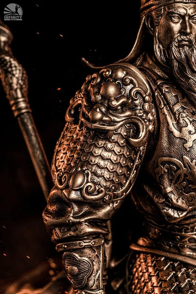 Blade-Wielding Guan Yu (Colored Version) – Infinity Studio – ActionFigure Brasil — close