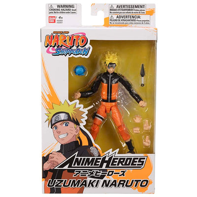 BONECO BANDAI ANIME HEROES NARUTO - UZUMAKI