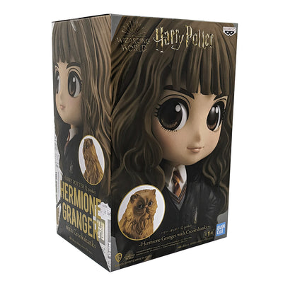 ESTÁTUA BANPRESTO QPOSKET HARRY POTTER - HERMIONE WITH CROOKSHANKS 16651