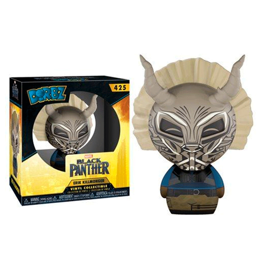 BONECO FUNKO DORBZ MARVEL BLACK PANTHER - ERIK KILLMONGER 425 BRINDE