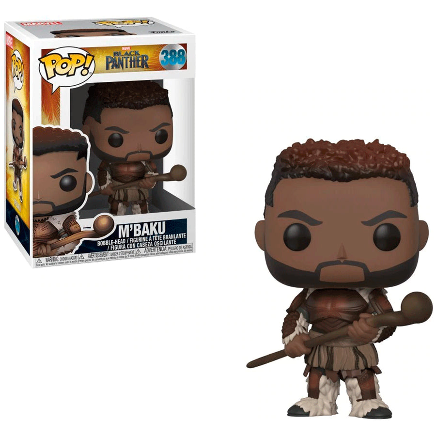 BONECO FUNKO POP BLACK PANTHER - M'BAKU 388 BRINDE