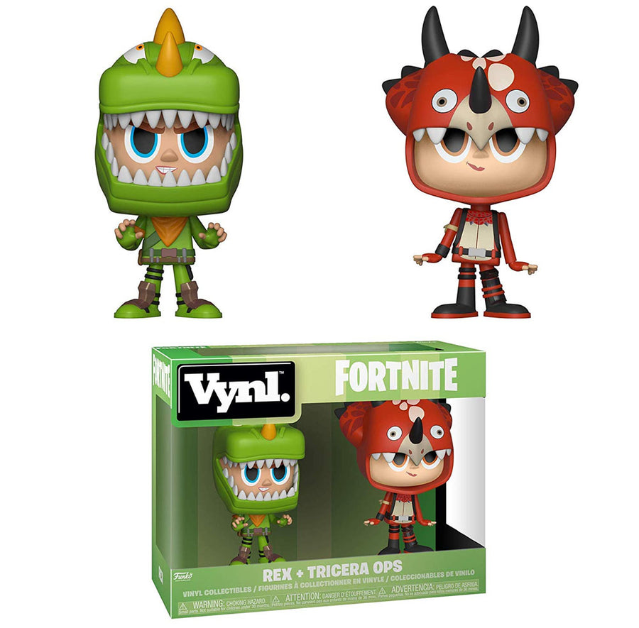 BONECO FUNKO VYNL - FORTNITE TRICERA OPS + REX 2PACK BRINDE
