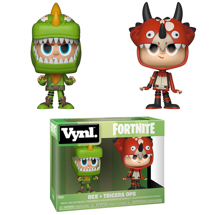 BONECO FUNKO VYNL - FORTNITE TRICERA OPS + REX 2PACK BRINDE