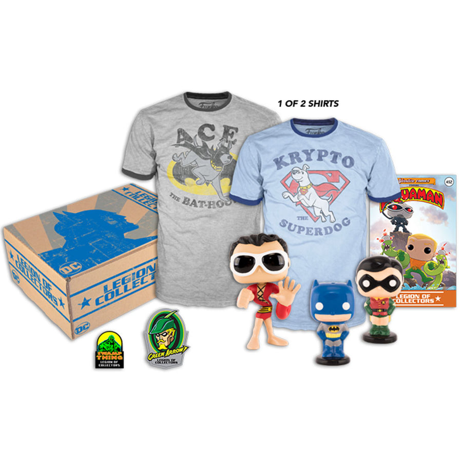 BOX FUNKO COLLECTORS DC LEGACY - CAMISETA M BRINDE