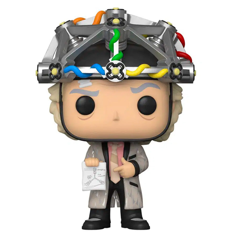 BOX FUNKO POP BACK TO THE FUTURE - DOC WITH HELMET + CAMISETA TEE BUNDLE *L*