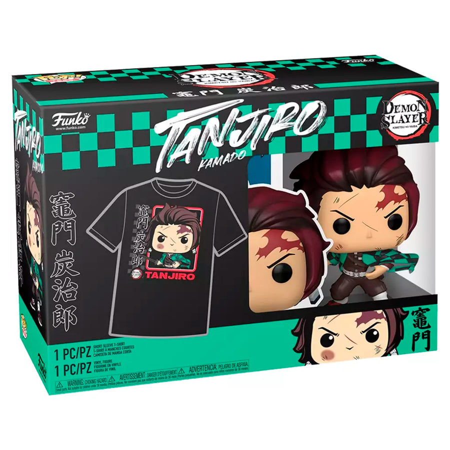 BOX FUNKO POP DEMON SLAYER - TANJIRO KAMADO + CAMISETA TEE BUNDLE *M*