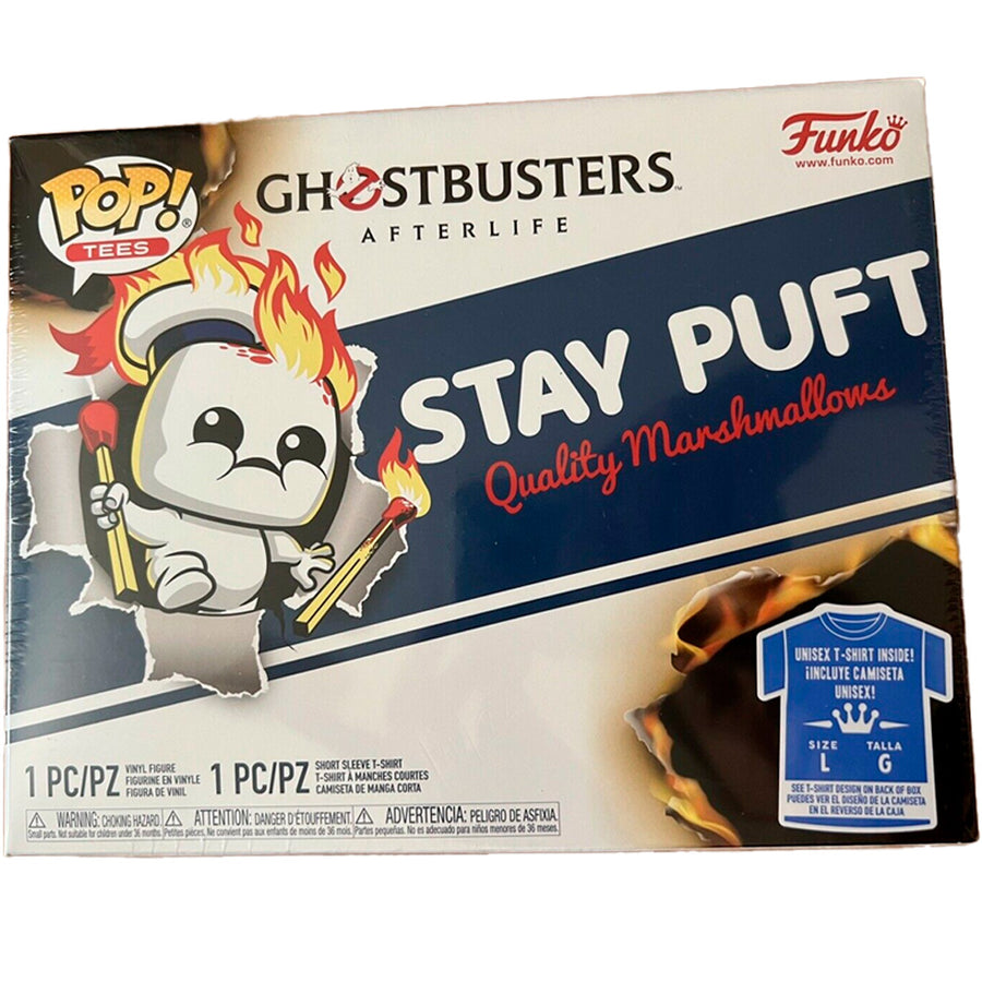 BOX FUNKO POP GHOSTBUSTERS AFTERLIFE - STAY PUFT + CAMISETA TEE BUNDLE *MD*