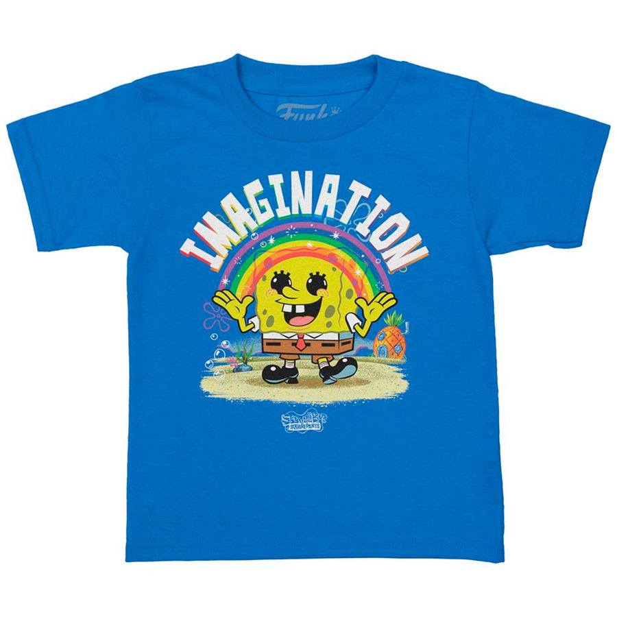 BOX FUNKO POP POCKET SPONGEBOB SQUAREPANTS - SPONGEBOB W/RAINBOW + CAMISETA TEE BUNDLE *L* (KID)