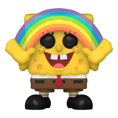 BOX FUNKO POP POCKET SPONGEBOB SQUAREPANTS - SPONGEBOB W/RAINBOW + CAMISETA TEE BUNDLE *M* (KID)