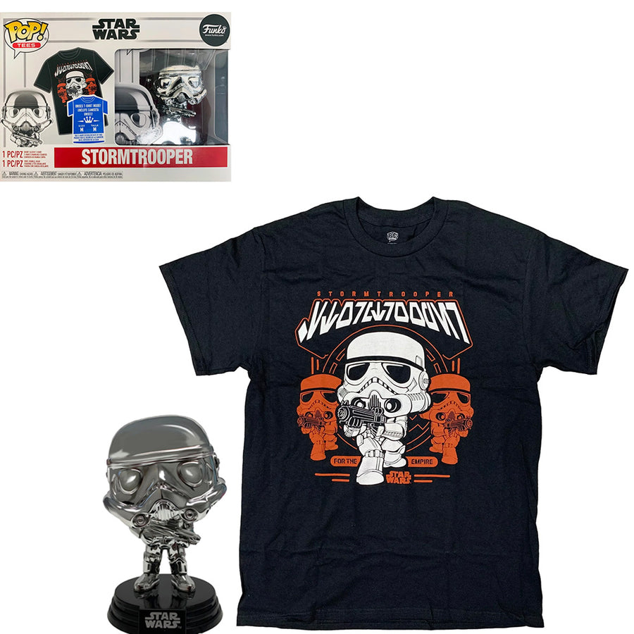 BOX FUNKO POP STAR WARS - STORMTROOPER + CAMISETA TEE BUNDLE *M* BRINDE