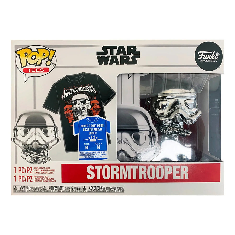 BOX FUNKO POP STAR WARS - STORMTROOPER + CAMISETA TEE BUNDLE *M*
