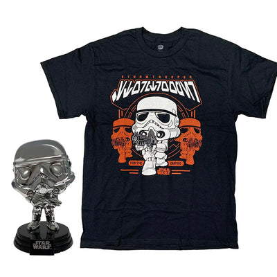 BOX FUNKO POP STAR WARS - STORMTROOPER + CAMISETA TEE BUNDLE *M*