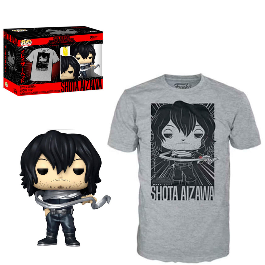 BOX FUNKO POP MY HERO ACADEMIA - SHOTA AIZAWA + CAMISETA TEE BUNDLE *L*
