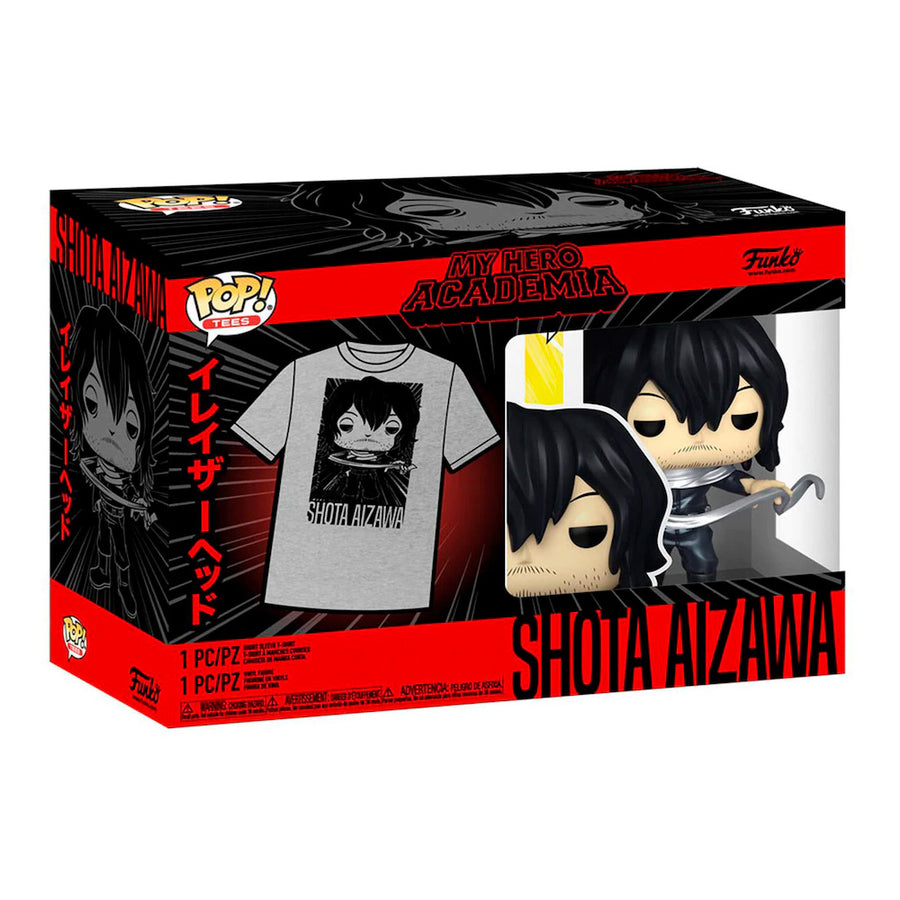 BOX FUNKO POP MY HERO ACADEMIA - SHOTA AIZAWA + CAMISETA TEE BUNDLE *M*