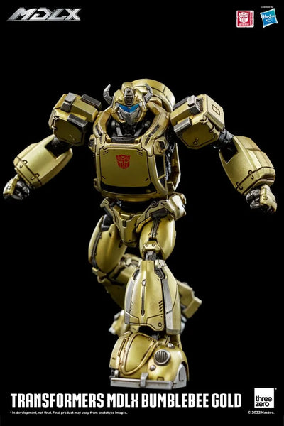 Bumblebee MDLX (Gold Edition) - LIMITED EDITION: 2000 – Threezero – ActionFigure Brasil — com base expositora