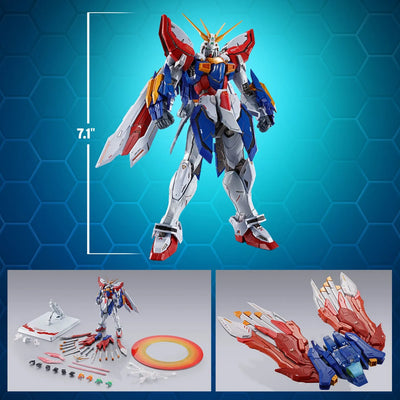 Burning Gundam & Burning Gundam Second – Tamashii Nations – ActionFigure Brasil — com base expositora