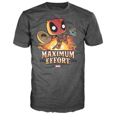CAMISETA FUNKO POP TEES MARVEL: DEADPOOL MAX EFFORT - TAMANHO GG