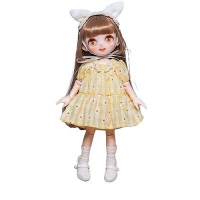 Candy House Series - Paris - Yellow Check Dress (Pansdoll)ㅤ – Pansdoll – ActionFigureBrasil