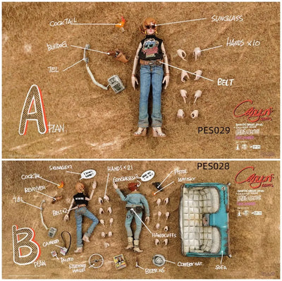 Canyon Sisters Mrs. T & Ms. L (Set of 2) – Damtoys – ActionFigure Brasil — acessórios