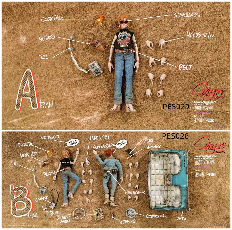 Canyon Sisters Mrs. T & Ms. L (Set of 2) – Damtoys – ActionFigure Brasil