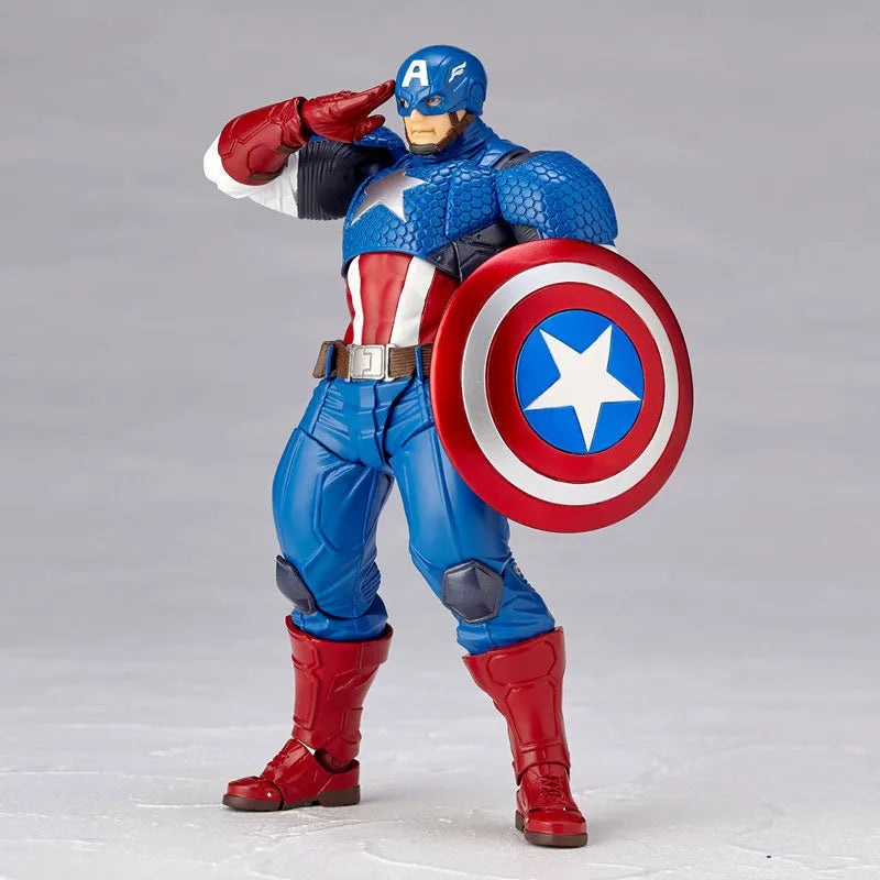 Captain America - Amazing Yamaguchi No.007 - Revoltech (Kaiyodo)ㅤ – Kaiyodo – ActionFigureBrasil