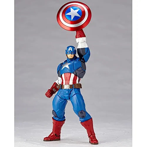 Captain America - Amazing Yamaguchi No.007 - Revoltech (Kaiyodo)ㅤ – Kaiyodo – ActionFigureBrasil
