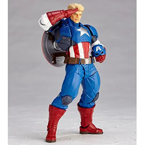 Captain America - Amazing Yamaguchi No.007 - Revoltech (Kaiyodo)ㅤ – Kaiyodo – ActionFigureBrasil