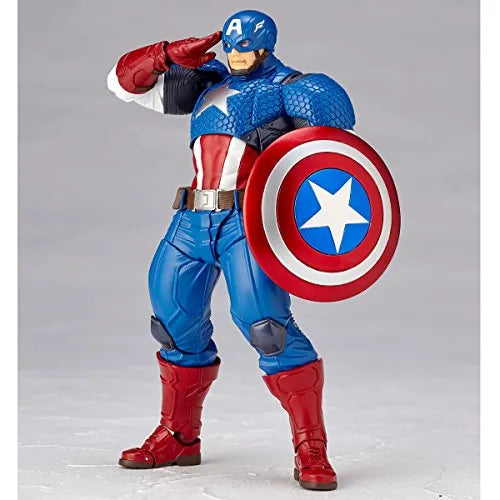 Captain America - Amazing Yamaguchi No.007 - Revoltech (Kaiyodo)ㅤ – Kaiyodo – ActionFigureBrasil