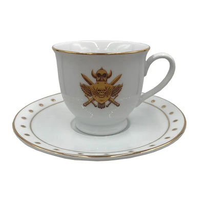 Castle Grayskull Crest Porcelain Cup & Saucer Set – Factory Entertainment – ActionFigure Brasil — close