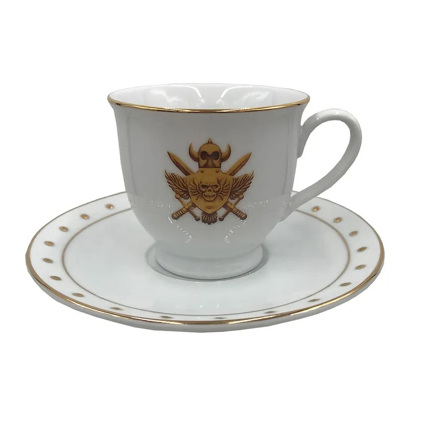 Castle Grayskull Crest Porcelain Cup & Saucer Set – Factory Entertainment – ActionFigure Brasil