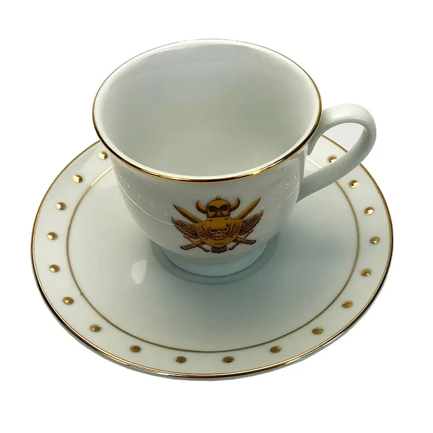 Castle Grayskull Crest Porcelain Cup & Saucer Set – Factory Entertainment – ActionFigure Brasil