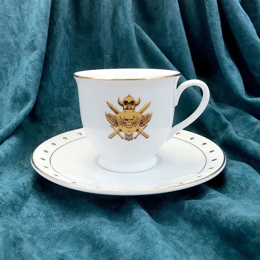 Castle Grayskull Crest Porcelain Cup & Saucer Set – Factory Entertainment – ActionFigure Brasil