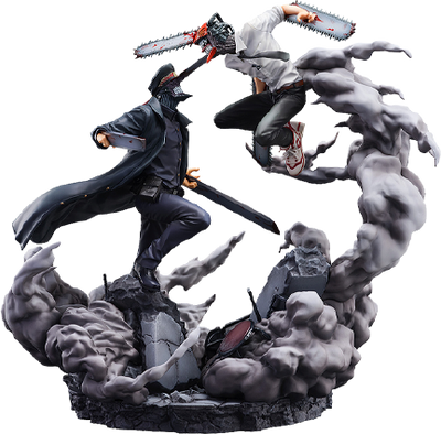 Chainsaw Man vs. Samurai Sword – SEGA – ActionFigure Brasil — iluminação de estúdio
