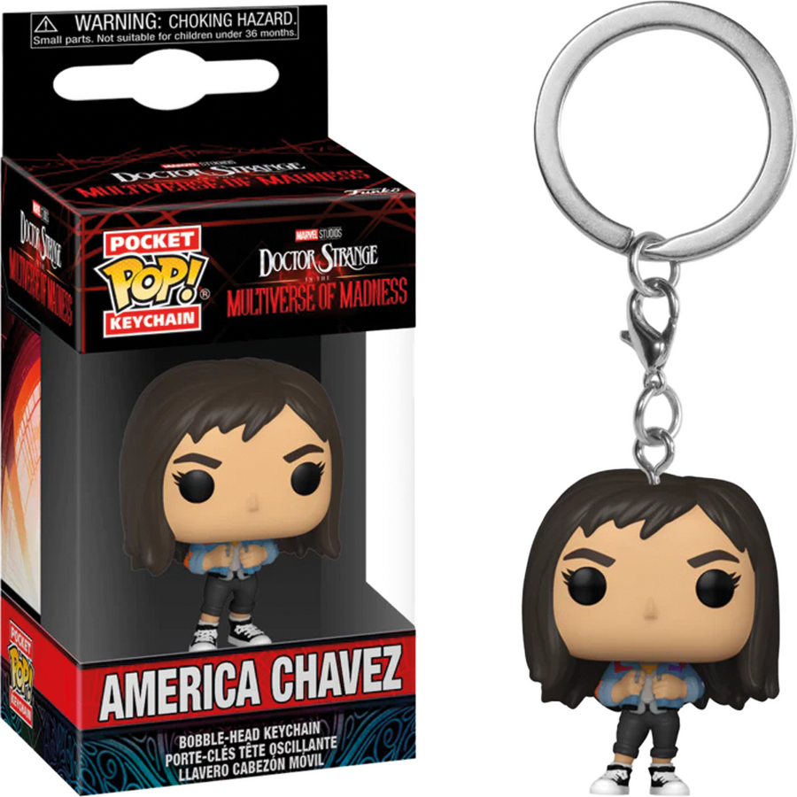 CHAVEIRO FUNKO POCKET POP KEYCHAIN MARVEL DOCTOR STRANGE IN THE MULTIVERSE OF MADNESS 2 - AMERICA CHAVEZ BRINDE